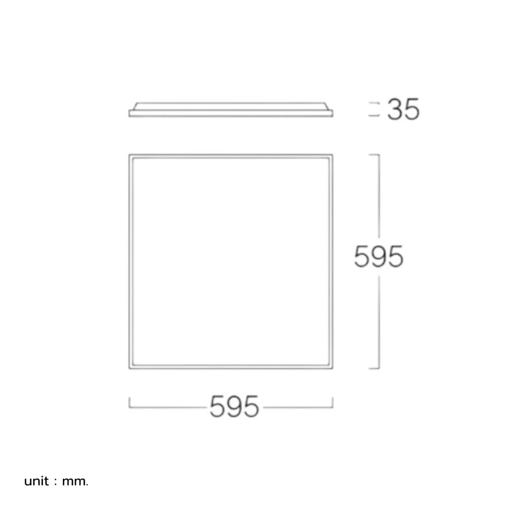 โคมฝังฝ้า LED LUMAX PANEL ERBPL 36 วัตต์ 60x60 ซม. COOL WHITE