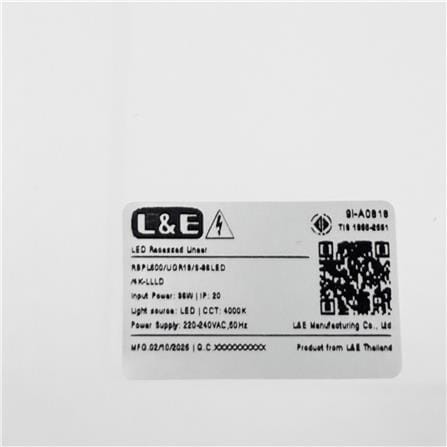 โคมฝังฝ้า LED LUMAX PANEL ERBPL 36 วัตต์ 60x60 ซม. COOL WHITE_4