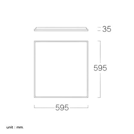 โคมฝังฝ้า LED LUMAX PANEL ERBPL 36 วัตต์ 60x60 ซม. COOL WHITE_3