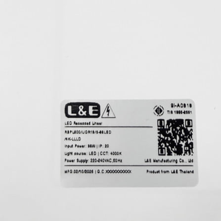 โคมฝังฝ้า LED LUMAX PANEL ERBPL 36 วัตต์ 60x60 ซม. COOL WHITE_4
