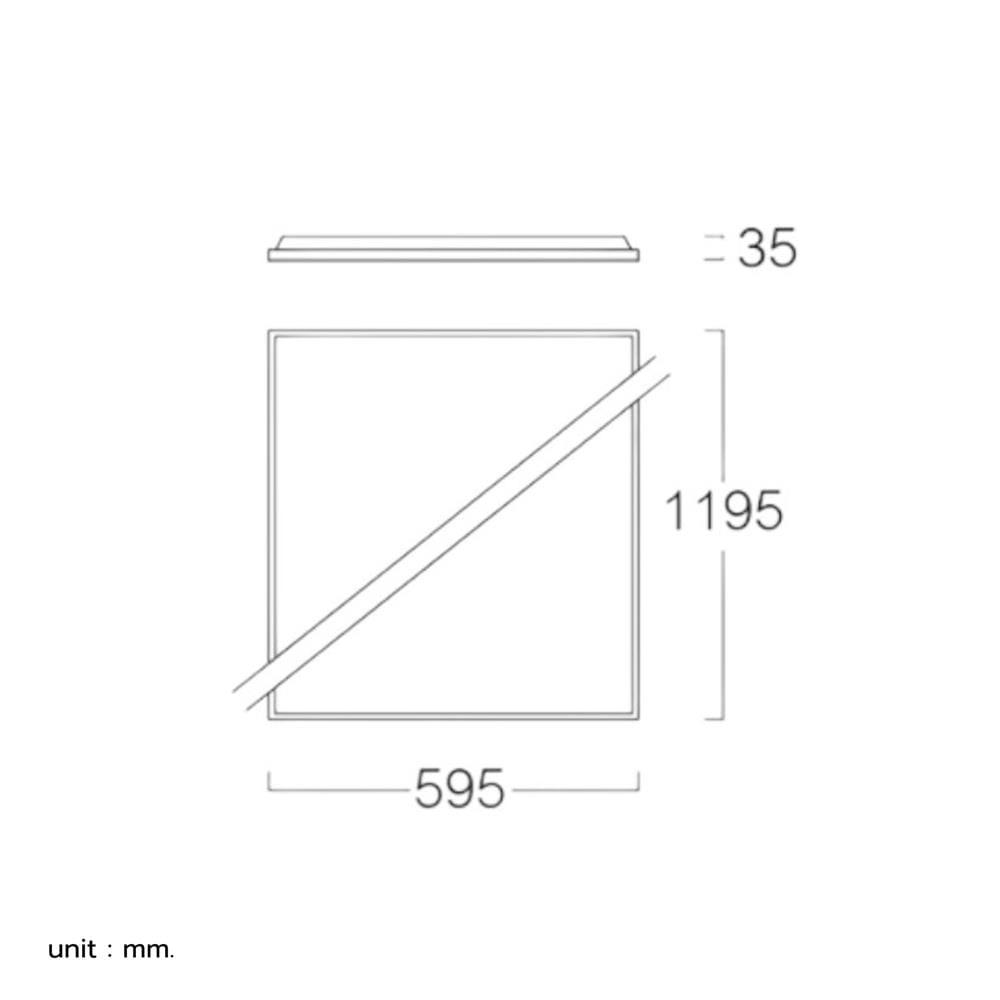โคมฝังฝ้า LED LUMAX PANEL ERBPL 60x120 ซม. 36 วัตต์ COOL WHITE
