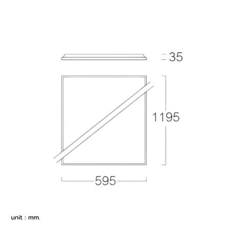 โคมฝังฝ้า LED LUMAX PANEL ERBPL 60x120 ซม. 36 วัตต์ COOL WHITE_3