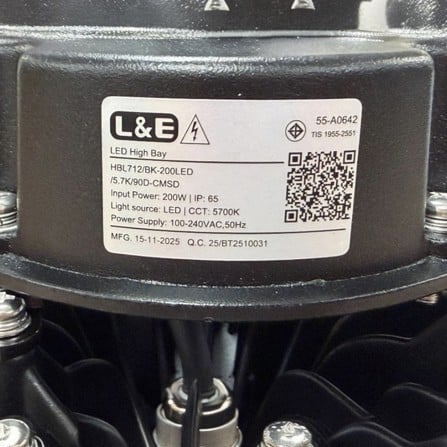 โคมไฮเบย์ LED L&E HBL712 200 วัตต์ DAYLIGHT สีดำ_8
