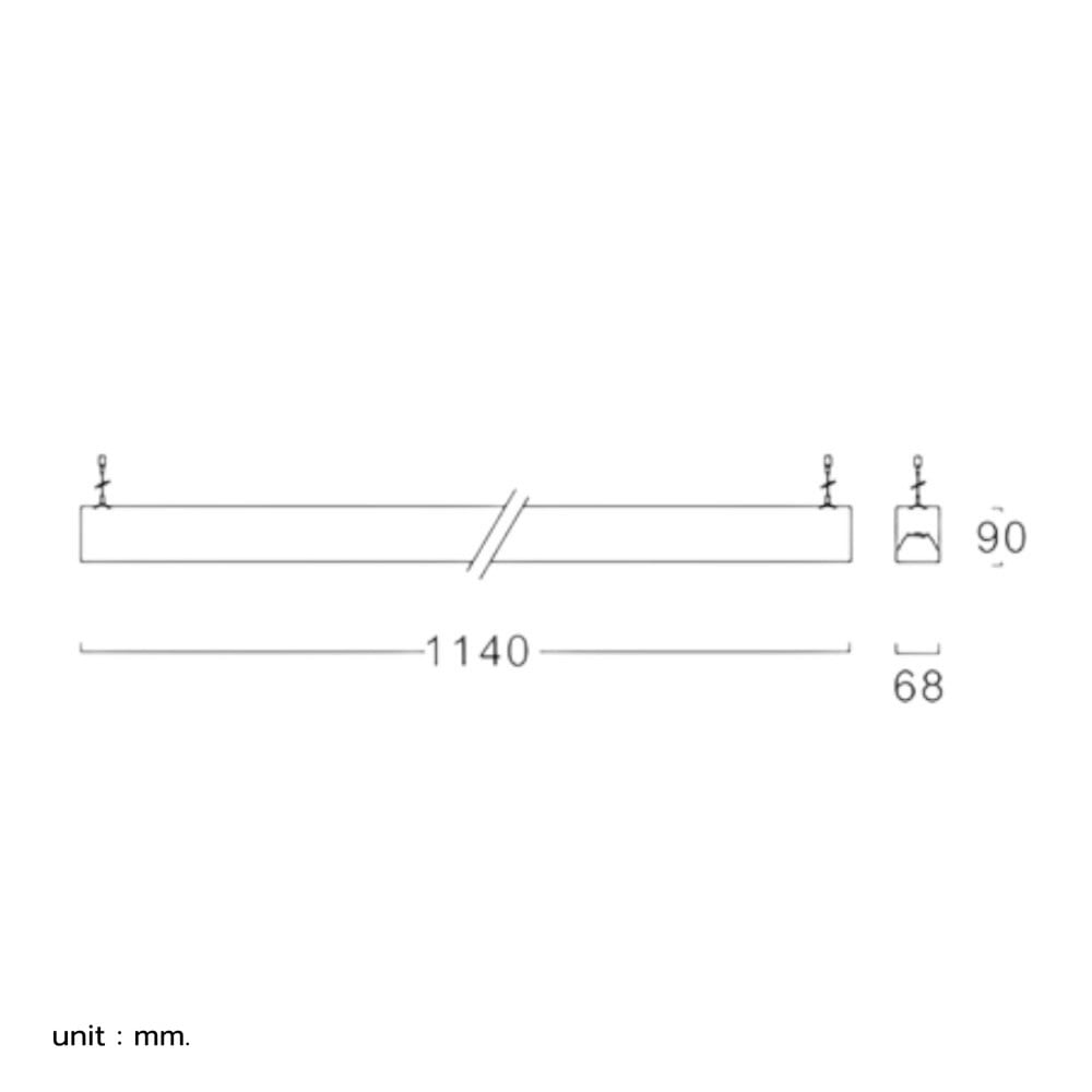 โคมติดลอย LED L&E 9H-A2460 22 วัตต์ COOL WHITE
