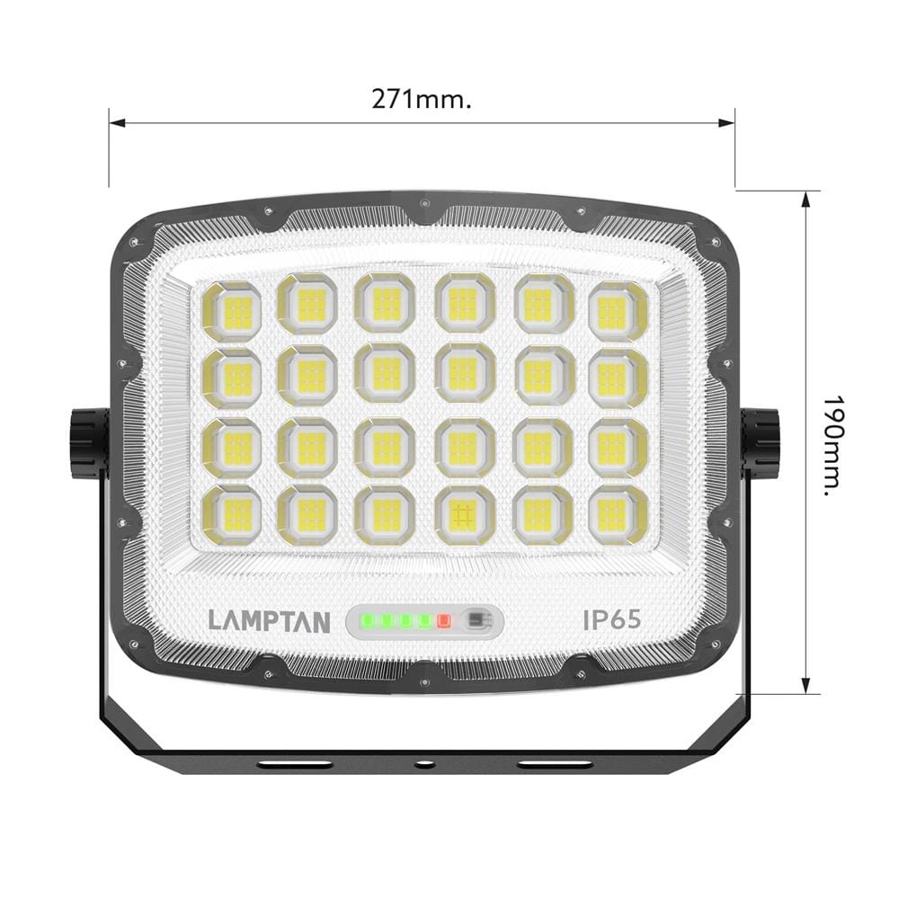 สปอตไลท์ SOLAR LAMPTAN CURVIA 500 วัตต์ DAYLIGHT สีเทา/ดำ