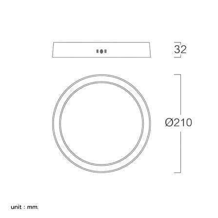 ดาวน์ไลท์ LED LUMAX 03-A1644 8 นิ้ว 18 วัตต์ WARM WHITE สีดำ_6