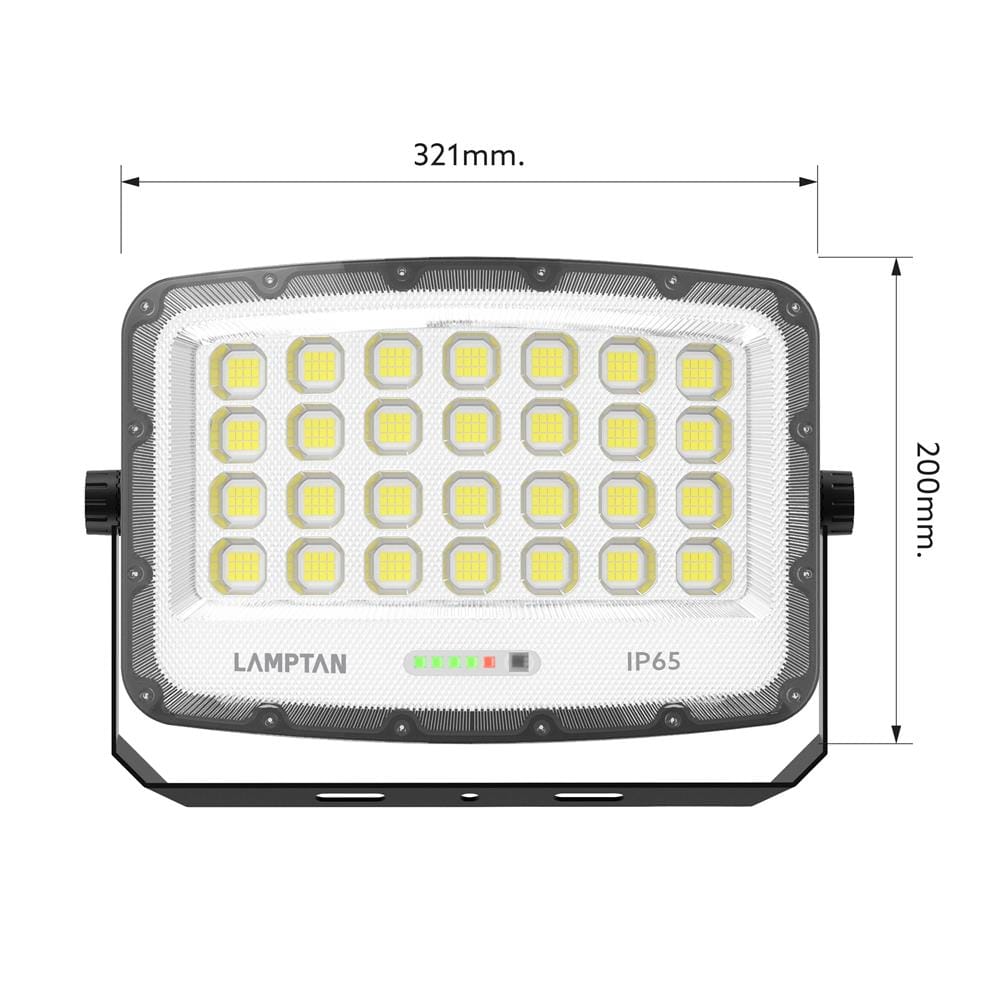 สปอตไลท์ SOLAR LAMPTAN CURVIA 800 วัตต์ DAYLIGHT สีเทา/ดำ