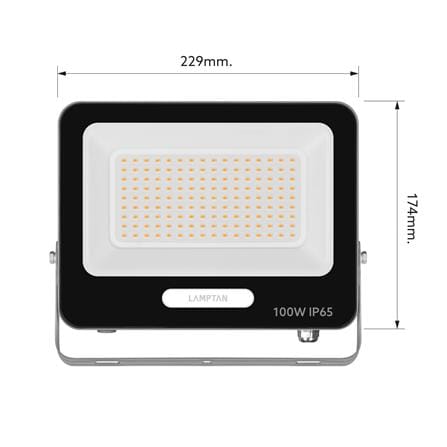สปอตไลท์ภายนอก LED LAMPTAN FULLUX 100 วัตต์ WARM WHITE_9