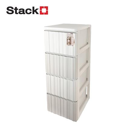 ตู้ลิ้นชัก 4 ชั้น STACKO RANDOM 40x45x104 ซม. สีขา...