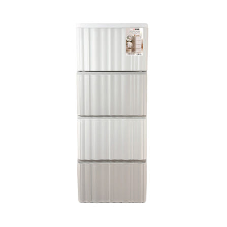 ตู้ลิ้นชัก 4 ชั้น STACKO RANDOM 40x45x104 ซม. สีขาว/เบจ_2
