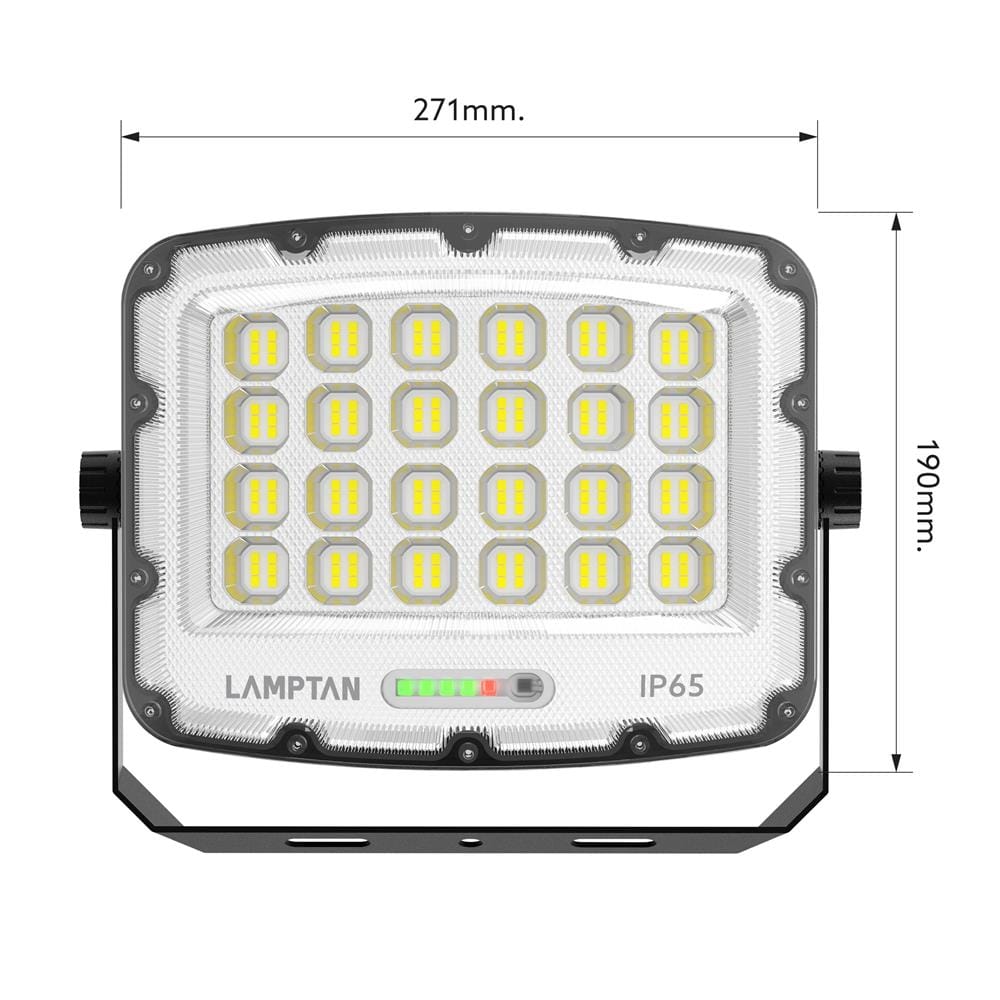 สปอตไลท์ SOLAR LAMPTAN CURVIA 300 วัตต์ DAYLIGHT สีเทา/ดำ