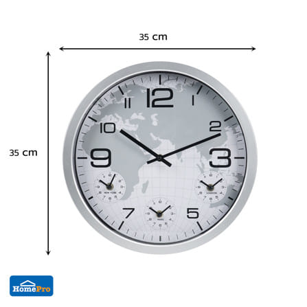 นาฬิกาแขวน SNAZZ EG6912M2 14 นิ้ว สีเงิน_6