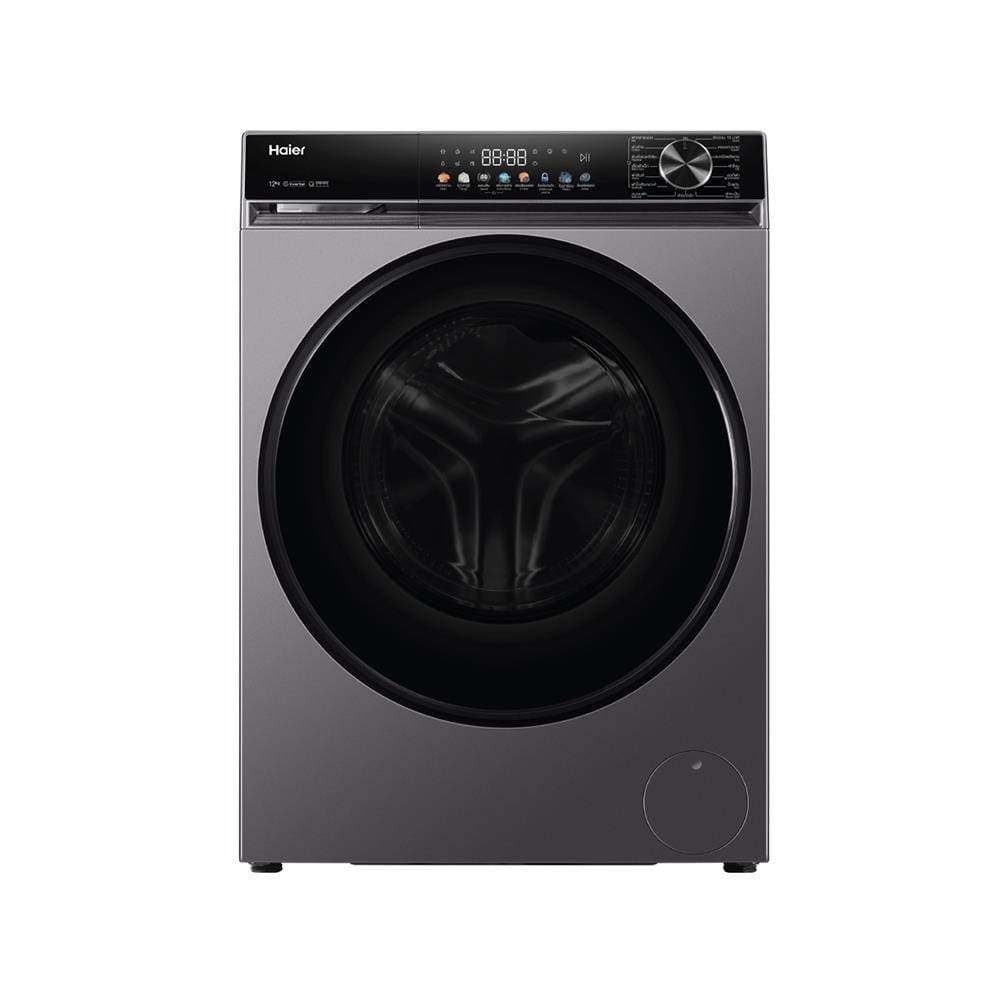 เครื่องซักผ้าฝาหน้า HAIER HW120-BP12357S8 X5 12 กก. 1200RPM อินเวอร์เตอร์ สีเทาเข้มเมทาลิค