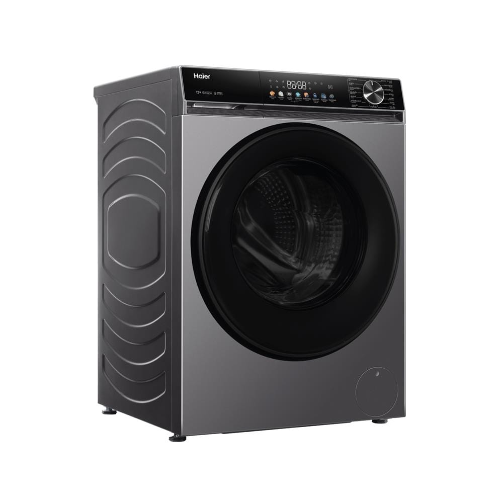 เครื่องซักผ้าฝาหน้า HAIER HW120-BP12357S8 X5 12 กก. 1200RPM อินเวอร์เตอร์ สีเทาเข้มเมทาลิค