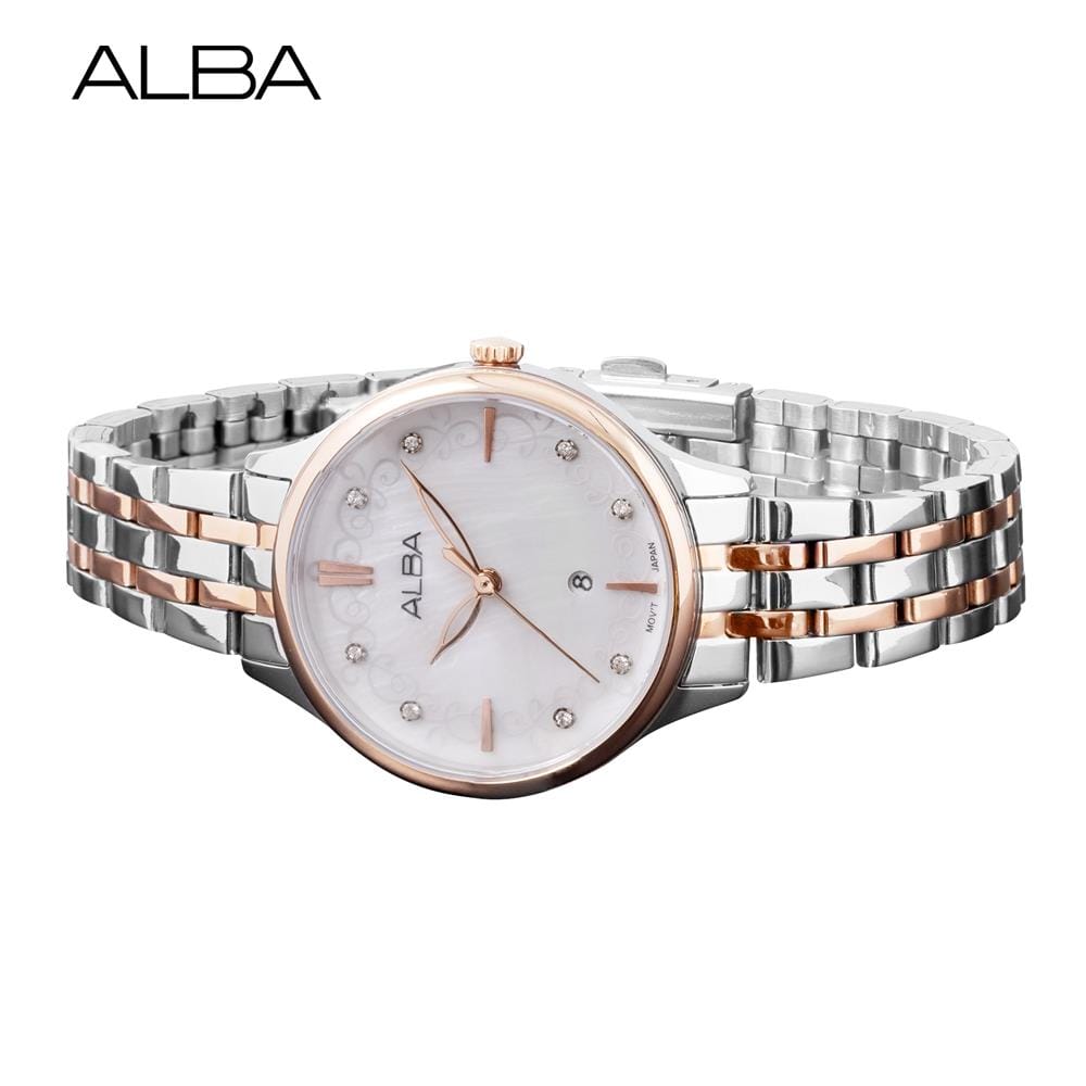 นาฬิกาข้อมือผู้หญิง ALBA รุ่น AH7CR2X ขนาด 32 มม. สีขาว