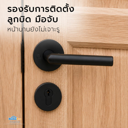 ประตูไม้เนื้อแข็ง ไม่เจาะลูกบิด AZLE 6 ฟักตั้ง 100x200 ซม._5