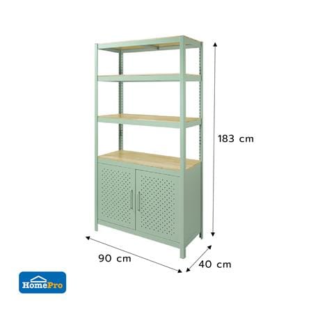 ชั้นวางของผสม FURDINI WILLOW 90 ซม. สีเขียว_8