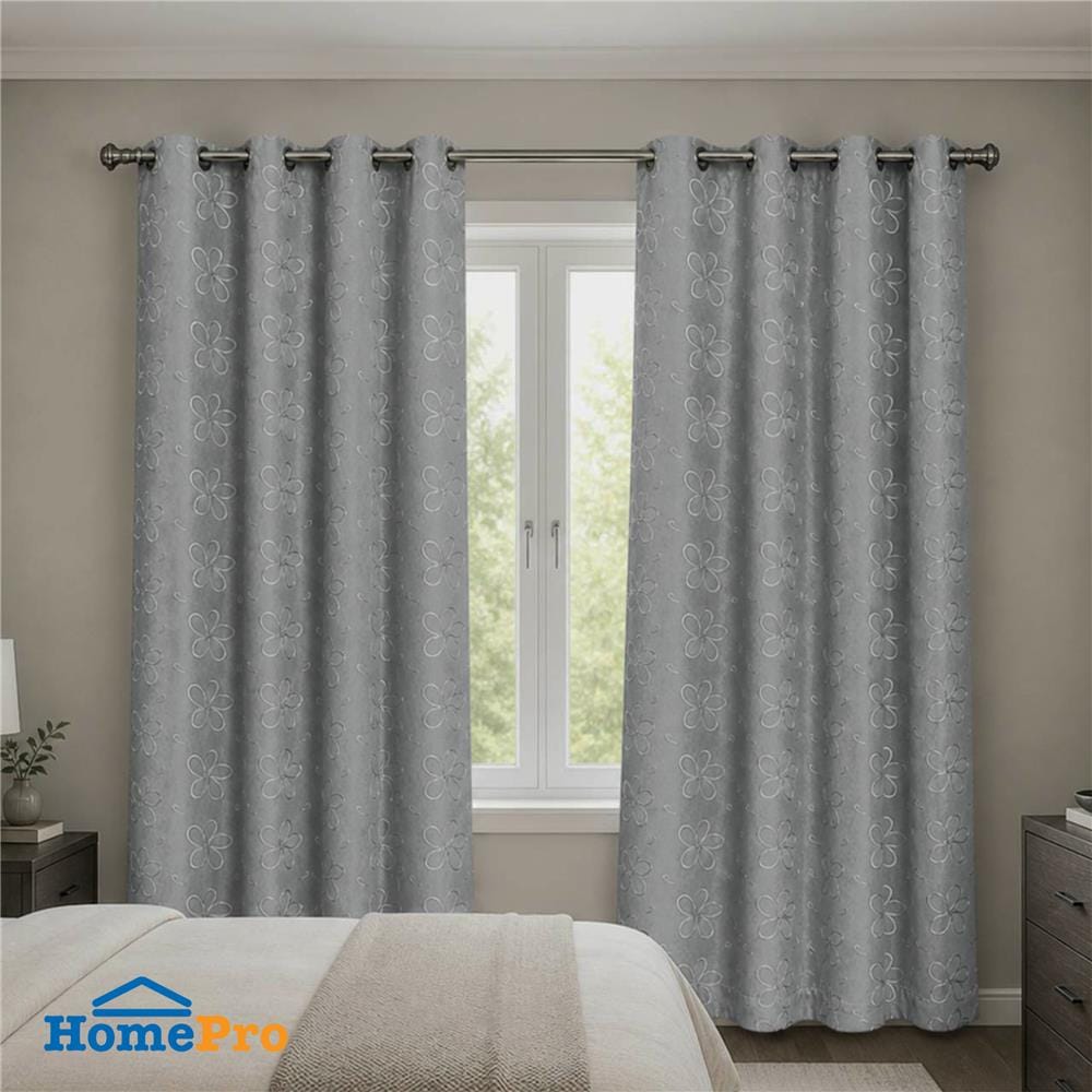 ผ้าม่าน EYELET HOME LIVING STYLE LILY UV 140x220 ซม. สีเทา