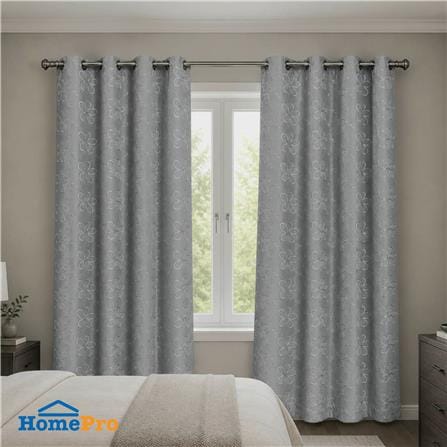 ผ้าม่าน EYELET HOME LIVING STYLE LILY UV 140x220 ซม. สีเทา_5