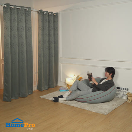 ผ้าม่าน EYELET HOME LIVING STYLE LILY UV 140x220 ซม. สีเทา_5