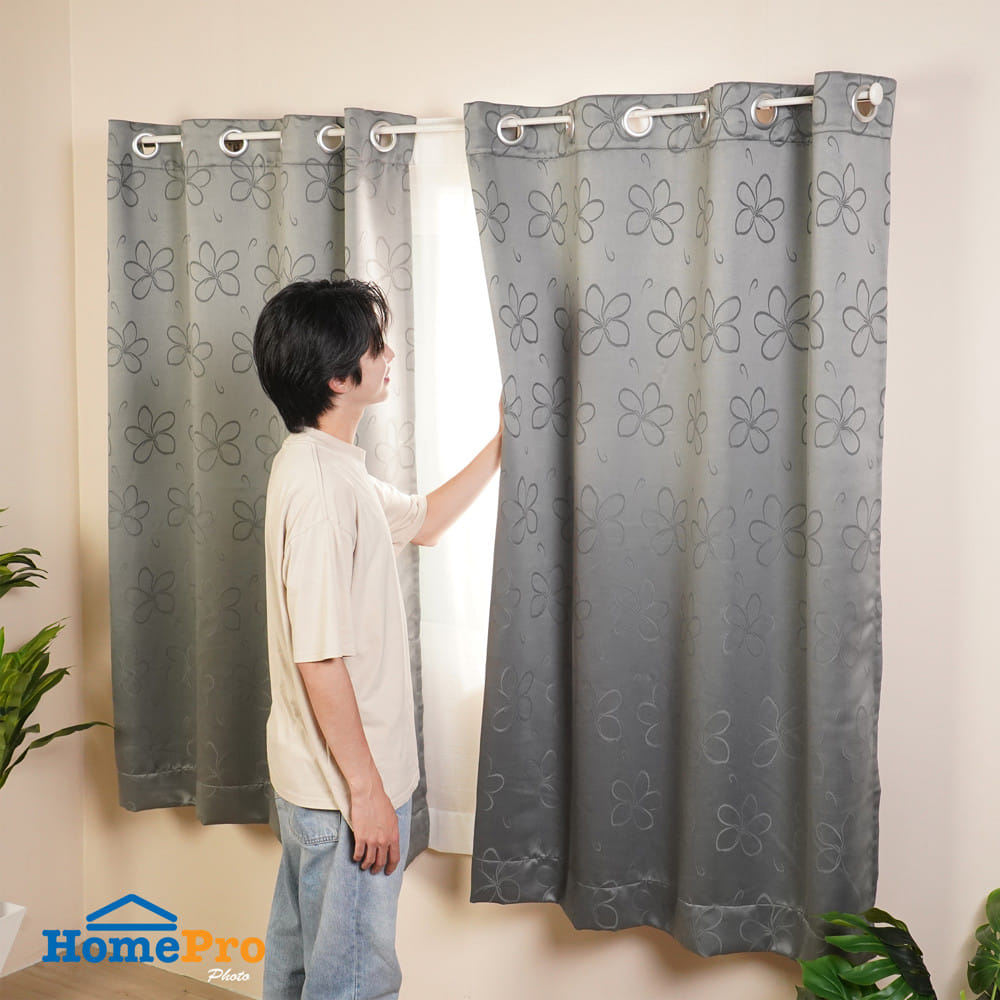 ผ้าม่าน EYELET HOME LIVING STYLE LILY UV 140x160 ซม. สีเทา