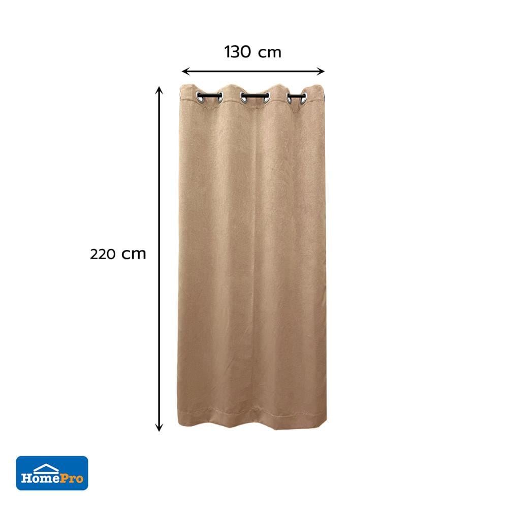 ผ้าม่าน EYELET HOME LIVING STYLE CUBIC UV 130x220 ซม. สีน้ำตาล