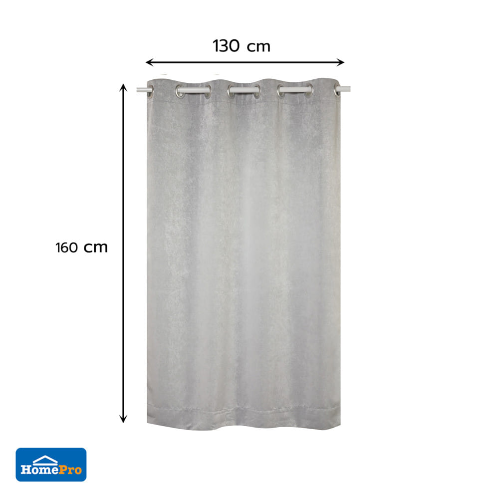 ผ้าม่าน EYELET HOME LIVING STYLE CUBIC UV 130x160 ซม. สีเทา