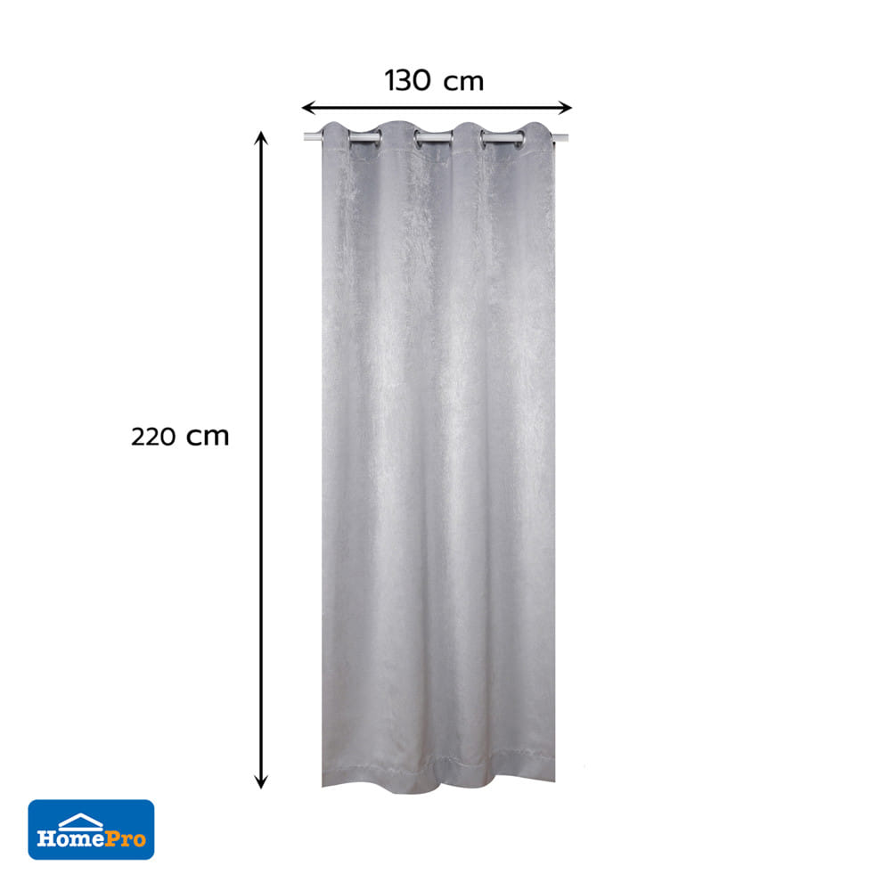ผ้าม่าน EYELET HOME LIVING STYLE CUBIC UV 130x220 ซม. สีเทา