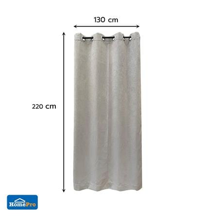 ผ้าม่าน EYELET HOME LIVING STYLE CUBIC UV 130x220 ซม. สีเทา_6