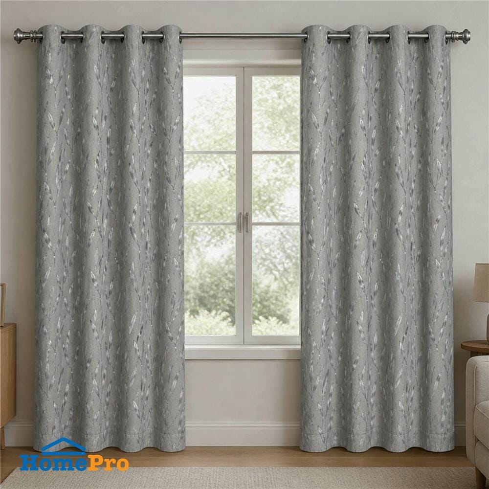 ผ้าม่าน EYELET HOME LIVING STYLE IRIS UV 140x220 ซม. สีเทา
