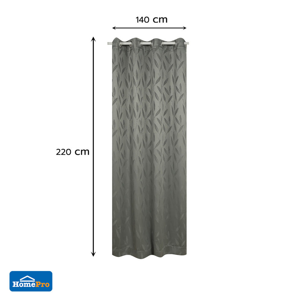 ผ้าม่าน EYELET HOME LIVING STYLE IRIS UV 140x220 ซม. สีเทา