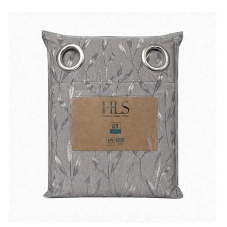 ผ้าม่าน EYELET HOME LIVING STYLE IRIS UV 140x220 ซม. สีเทา_4