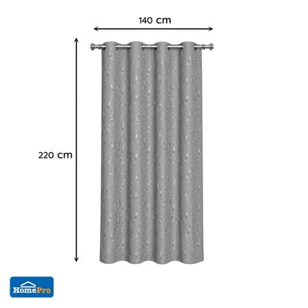 ผ้าม่าน EYELET HOME LIVING STYLE IRIS UV 140x220 ซม. สีเทา_7