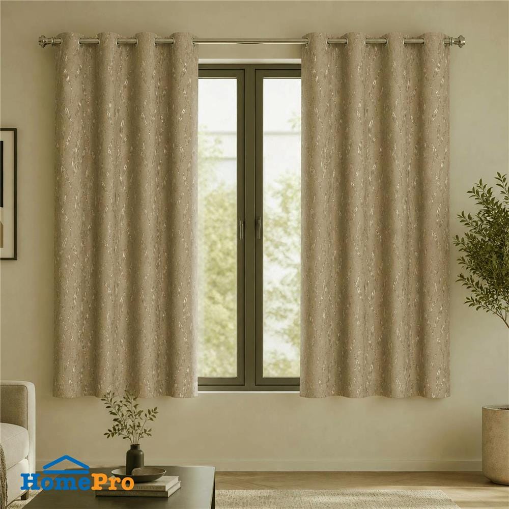 ผ้าม่าน EYELET HOME LIVING STYLE IRIS UV 140x160 ซม. สีครีม