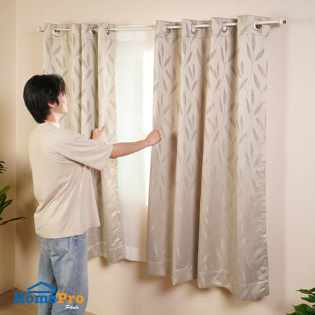 ผ้าม่าน EYELET HOME LIVING STYLE IRIS UV 140x160 ซม. สีครีม_5