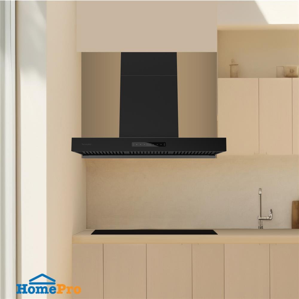 เครื่องดูดควันกระโจม TECNOPLUS HD SUPER BLACK 90 90 ซม.