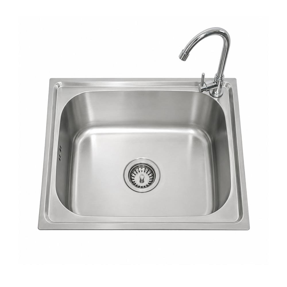 ซิงค์ฝัง 1 หลุม KUCINE SN01-A4 5545 สีเงิน