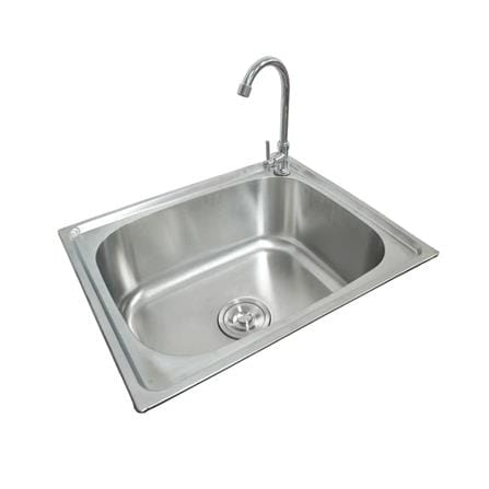 ซิงค์ฝัง 1 หลุม KUCINE SN01-A4 5545 สีเงิน_1