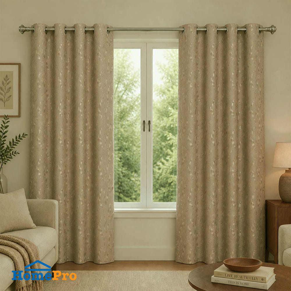 ผ้าม่าน EYELET HOME LIVING STYLE IRIS UV 140x220 ซม. สีครีม