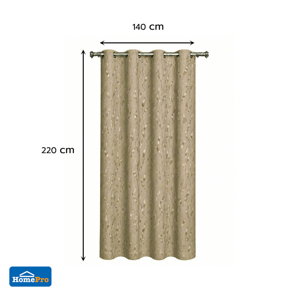 ผ้าม่าน EYELET HOME LIVING STYLE IRIS UV 140x220 ซม. สีครีม