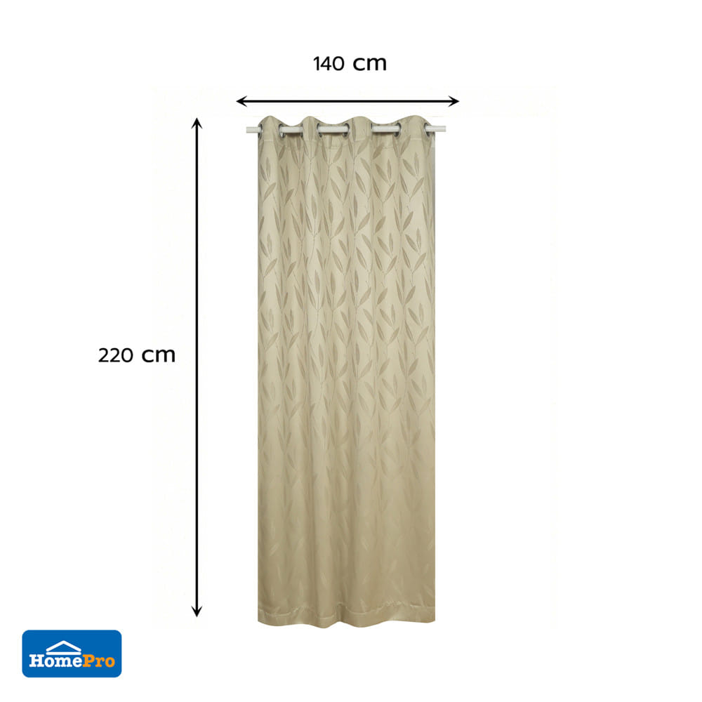 ผ้าม่าน EYELET HOME LIVING STYLE IRIS UV 140x220 ซม. สีครีม