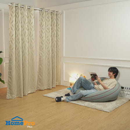 ผ้าม่าน EYELET HOME LIVING STYLE IRIS UV 140x220 ซม. สีครีม_4