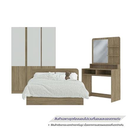 ชุดห้องนอน 6 ฟุต KONCEPT HAELIN 59065073 สีโอ๊ค/ขาว_0