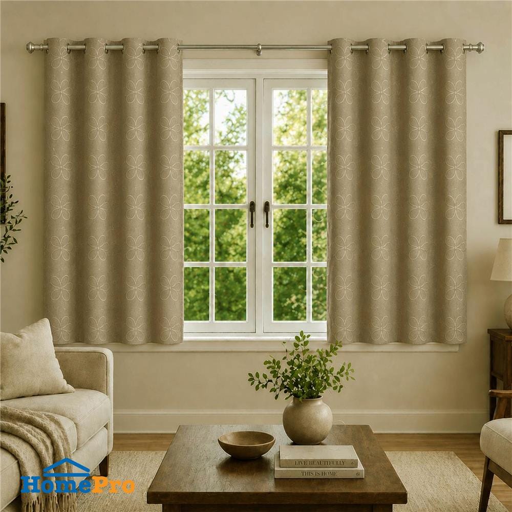ผ้าม่าน EYELET HOME LIVING STYLE LILY UV 140x160 ซม. สีครีม