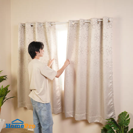 ผ้าม่าน EYELET HOME LIVING STYLE LILY UV 140x160 ซม. สีครีม_5