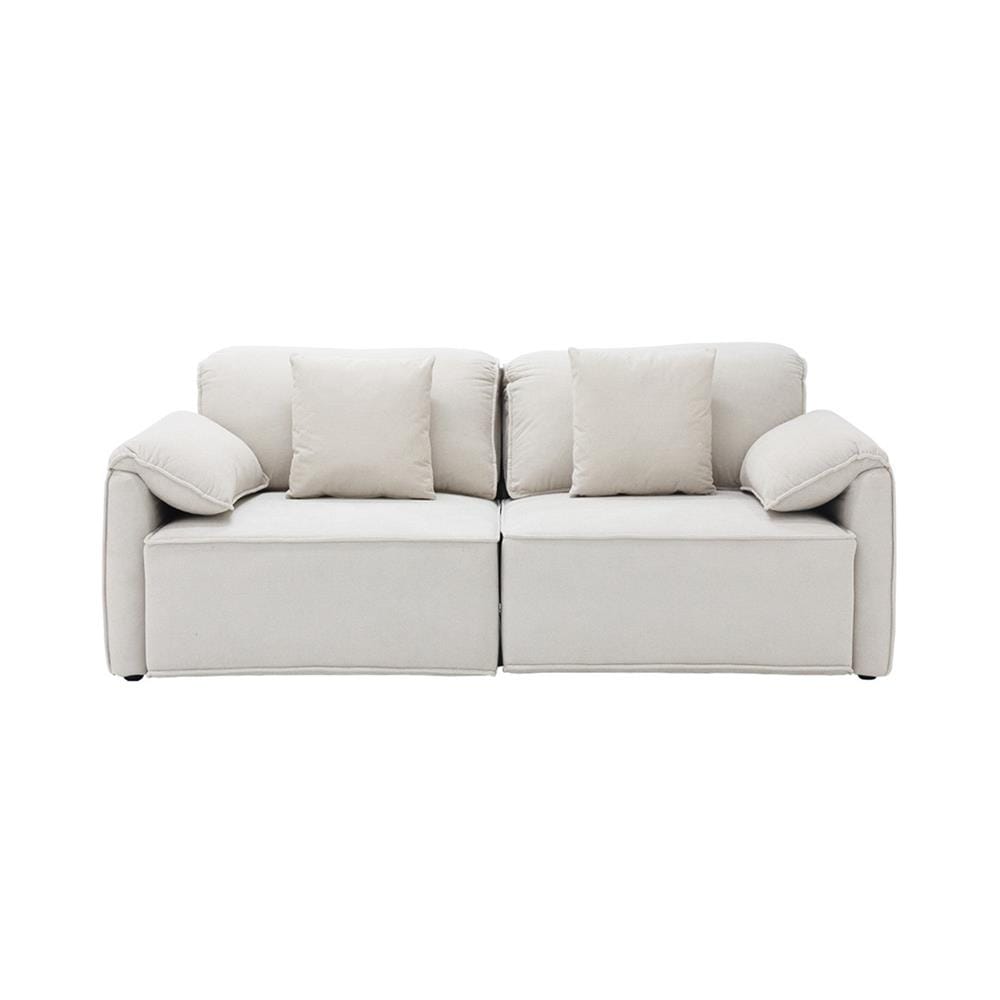 เก้าอี้ปรับนอนไฟฟ้า 2 ที่นั่ง SOFA SOLUTIONS NORMATY 19242258 สีครีม