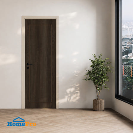 ประตูภายใน SPC ไม่เจาะลูกบิด INTO SPEC BORDER 70x200 ซม. สี ENGLISH WALNUT_1