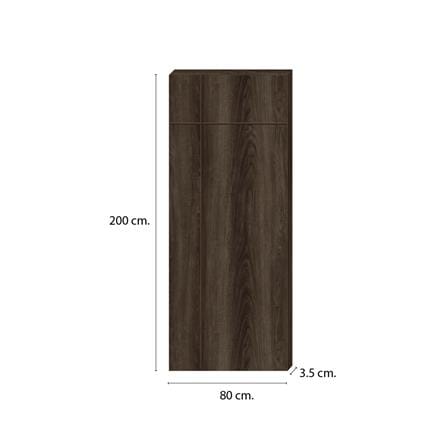ประตูภายใน SPC ไม่เจาะลูกบิด INTO SPEC INTERSECT 80x200 ซม. สี ENGLISH WALNUT_3