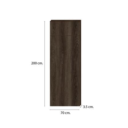 ประตูภายใน SPC ไม่เจาะลูกบิด INTO SPEC INTERSECT 70x200 ซม. สี ENGLISH WALNUT_3