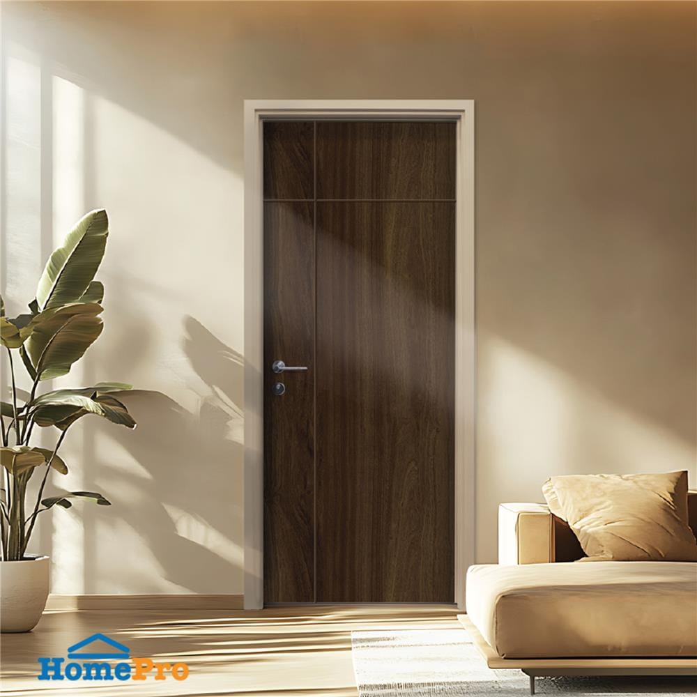 ประตูภายใน SPC ไม่เจาะลูกบิด INTO SPEC INTERSECT 80x200 ซม. สี AFRICAN SAPELE